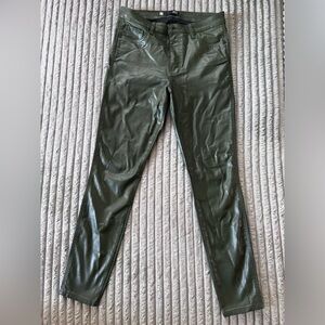 KUT size 10 mid rise green high rise jeans